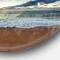 Designart - Sunrise and Glowing Waves in Ocean' Seascape Metal Circle Wall Art